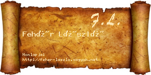 Fehér László névjegykártya