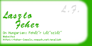 laszlo feher business card